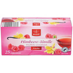 Früchtetee-Mix 25 Beutel, Himbeere Vanille