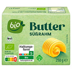 Bio-Butter 250 g, Süssrahmbutter