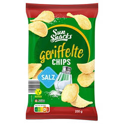Riffel Chips 200 g, Salz