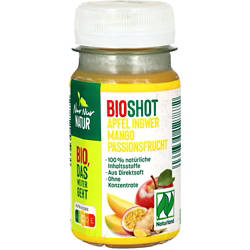Bio-Shot 95 ml, Ingwer-Mango-Passionsfrucht
