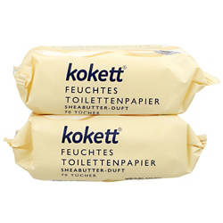 Feuchtes Toilettenpapier 2 x 70 Tücher, Sheabutter
