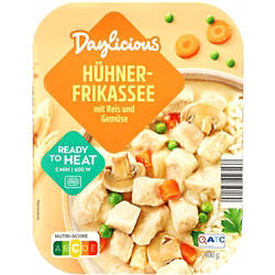 Hühnerfrikassee mit Reis und Gemüse 400 g
