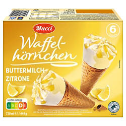 Waffelhörnchen 720 ml, Zitrone-Buttermilch
