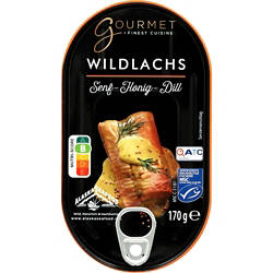 GOURMET FINEST CUISINE Alaska Wildfisch 170 g, Lachs Senf-Honig-Dill