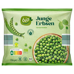 Bio-Gemüsesortiment 750 g, Junge Erbsen