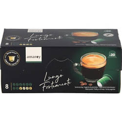 AMAROY Kaffeekaps Lungo Fortemente, 20 Stück