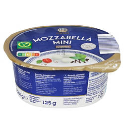 Mozzarella Minis 125 g, Standard
