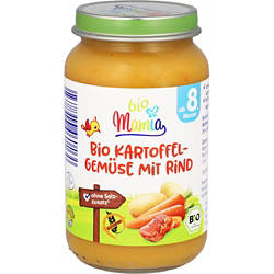 Bio-Menü 220 g, Kartoffel-Gemüse mit Rind