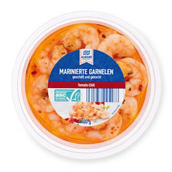 Marinierte Garnelen in Öl 100 g, Tomate Chili