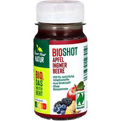Bio-Shot 95 ml, Ingwer-Heidbeere-Brombeere