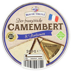 Französischer Camembert 240 g, Portionen