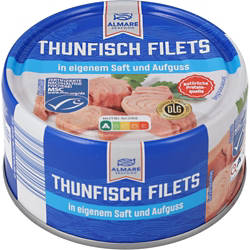 ALMARE SEAFOOD Thunfischfilet in Wasser 195 g