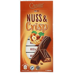 Milchriegel 200 g, Nuss & Crisp