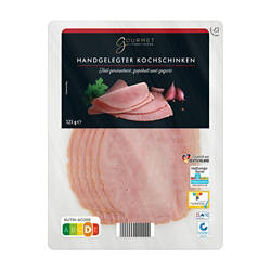 Handgelegter Kochschinken 125 g, Hell geräuchert