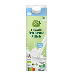 Frische Bio-Milch 1,5 % 1 l, fettarm