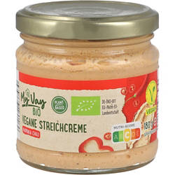 Bio Vegane Streichcreme 180 g, Paprika-Chili