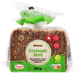GOLDÄHREN Kerniges  Roggenvollkornbrot 0,5 kg, Dreisaat