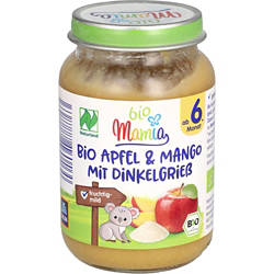 Bio-Babygläschen 190 g, Apfel-Mango-Dinkelgrieß