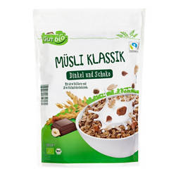 Bio-Müsli Klassik 500 g, Dinkel-Schoko