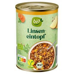 Bio-Suppe/-Eintopf 400 g, Linseneintopf