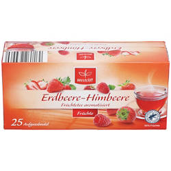 Früchtetee-Mix 25 Beutel, Erdbeere-Himbeere
