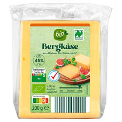 Bio-Käsestücke 200 g, Bergkäse