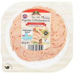 Mini Teller, Paprika-Schinkenwurst 60 g