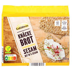 GOLDÄHREN Knäckebrot 250 g, Sesam
