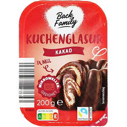 BACK FAMILY Kuchenglasur 200 g, Kakao
