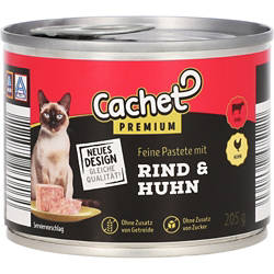 Katzen Nassfutter 205 g, Rind-Huhn-Pate