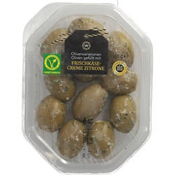 Olivenvariationen 100 g, Olive mit Frischekäsecreme Zitrone
