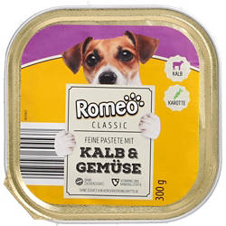 Classic Hundefutter nass 300 g, Kalb & Gemüse Pastete