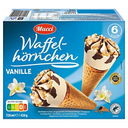 Waffelhörnchen 720 ml, Vanille