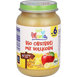 Bio-Früchte & Getreide 190 g, Obstbrei mit Vollkorn