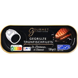 Gegrillte Thunfischfilets in Olivenöl 120 g