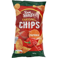 SUNSNACKS Chips Paprika 200 g