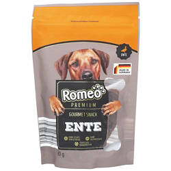 Premium Gourmet Hundesnacks 80 g, Ente