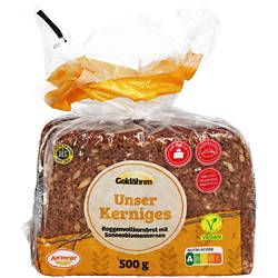 GOLDÄHREN Kerniges  Roggenvollkornbrot 0,5 kg, Kerniges