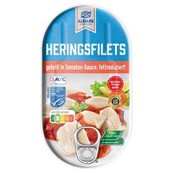 Heringsfilet in Tomatensauce 200 g, fettreduziert