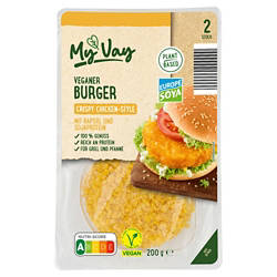 Veganes Burger Sortiment 200 g, Crispy Chicken-Style