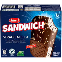 MUCCI Eis-Sandwich Stracciatella