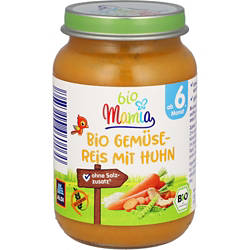 Bio-Menü 190 g, Gemüsereis mit Huhn