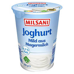 Magermilch Joghurt 0,1 % Fett 500 g, milder Naturjoghurt