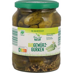 NUR NUR NATUR Bio-Gewürzgurken 360 g