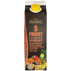 Mehrfruchtdirektsaft 1 l, Ananas, Orange, Passionsfrucht, Mango & Banane