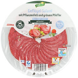 Fettreduzierte Geflügelsalami 100 g, Pfeffer