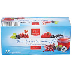 Früchtetee-Mix 25 Beutel, Brombeere Granatapfel