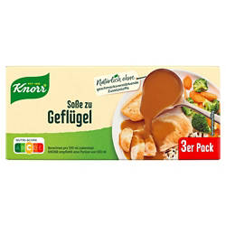 KNORR Basissauce 3 x 250 ml, Geflügel Soße