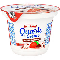 Quarkcreme mit Schokoraspeln, Erdb.