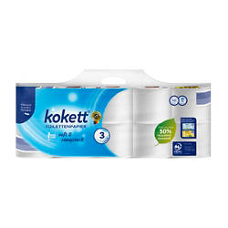 KOKETT Toilettenpapier 3-lagig, 10 x 220 Blatt